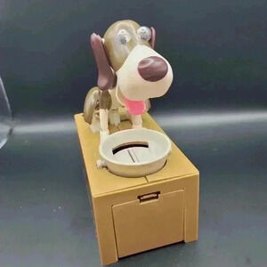 HUNGRY DOG COIN BANK WITH MOVEMENT PRE-OWNED